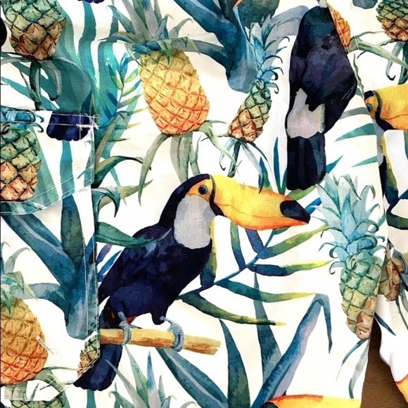 Mens The Image Sz Medium Swim Trunks Boardshorts Mesh Lined Pockets Parrot EUC - Picture 3 of 8